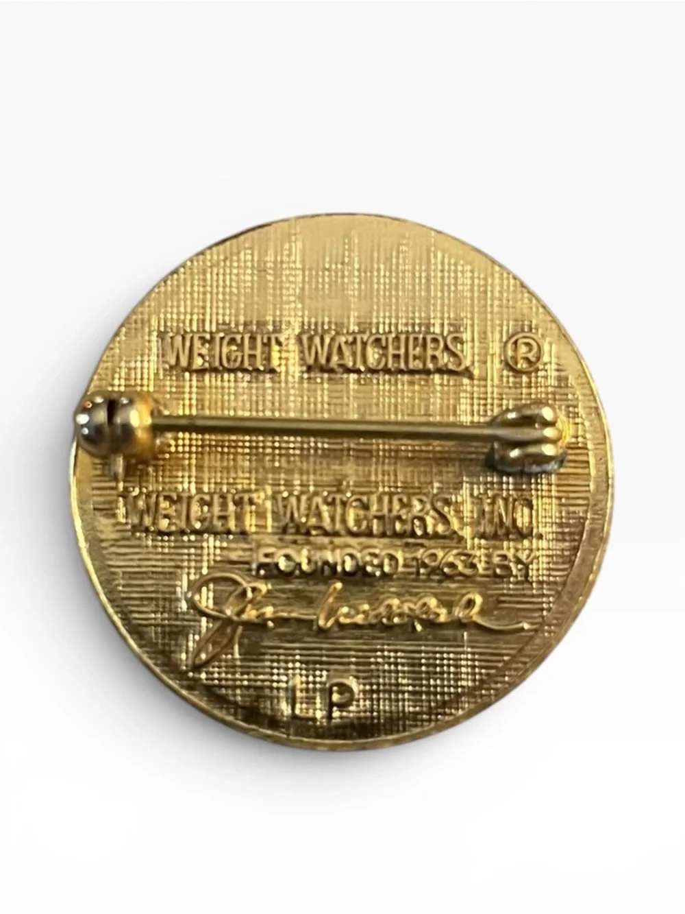 Vintage Weight Watchers 10 Lbs Lost Pin WW Monogram Logo - Picture 2 of 2